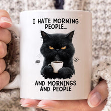 I Hate Morning - Customized Personalized Mug - Christmas Gift For Family Friend Coworkers