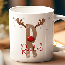 Fun Alphabet Deer - Customized Personalized Mug - Christmas Gift For Family Friend