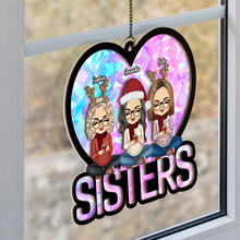 Sisters Besties - Personalized Window Suncatcher Ornament - Gift For Besties, Sisters