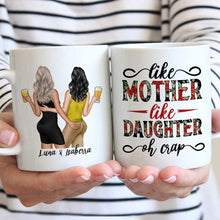 Personalized Custom Ceramic Mug - Like Mother Like Daughter Leopard  -  Gift For Mother, Mom