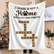 Custom Crossword Of Your Pets Blanket - Personalized Photo Blanket - Gift For Pet Lovers, Dog Lovers, Cat Lovers