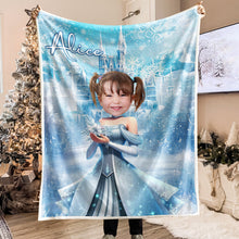 Disney Princess Custom Photo Blanket - Customized Personalized Blanket - Gift For Family Members