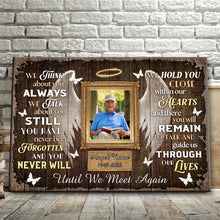 Until We Meet Again - Memorial Gifts For Angel, Sympathy Gift Personalized Custom Framed Canvas Wall Art