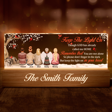 Keep The Light On - Customized Personalized Acrylic LED Night Light - Memorial Gifts For Family, Loss