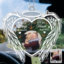 I'll Hold You In My Heart - Customized Personalized Acrylics Car Ornament - Memorial Gift For Family Members