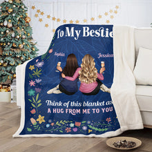 Personalized Custom Fleece Flannel Blanket Bestie Blanket - Gifts For Besties, Sisters