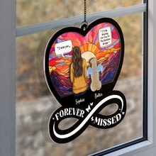 Forever Missed - Customized Personalized Window Suncatcher Ornament - Memorial Gift For Loss Pet Dog Lover Gift