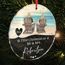 First Christmas - Customized Personalized Acrylic Ornament - Couple Gift For Husband Wife