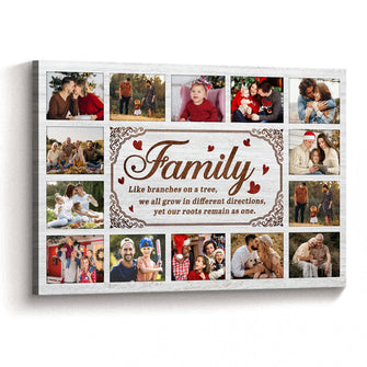 Happy Family - Customized Personalized Canvas - Gift For Family Dad Mom Sister Brother Couple Husband Wife Kid