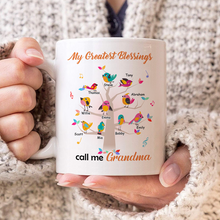 My Greatest Blessings Call Me Gift For Grandpa Grandma Personalized Custom Ceramic Mug