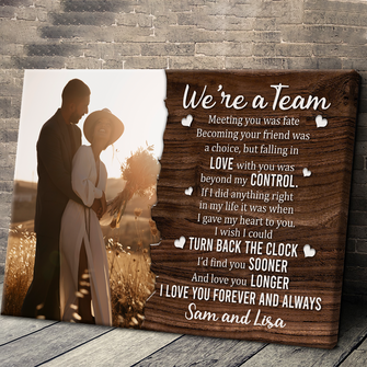 Custom Photo - Love You Longer - Personality Customized Canvas - Gift For Couple Husband Wife