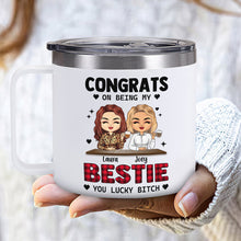 Congrats On Being My Bestie - Personalized Customized 14oz Tumbler - Gift For Bestie, Sister