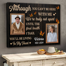 You're Living In My Heart - Personalized Customized Canvas - Memorial Gift For Family Members