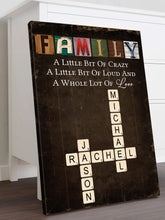 Crossword A Whole Lot Of Love - Personalized Customized Canvas - Gift For Family Members