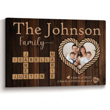 Custom Photo Family A Little Bit Of Crazy - Personalized Customized Canvas - Gift For Family Members