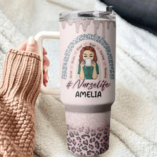 Not All Angels Have Wings - Personalized Custom 40 OZ Stainless Steel Tumbler With Handle - Gift For Nurse, Gift For Her