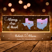 Always Under The Same Sky - Customized Personalized Acrylic LED Night Light - Gift For Couple Husband Wife Family