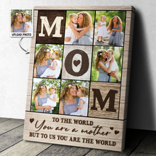 Custom Photo You Are My World - Customized Personalized Canvas - Gift For Family Mothr Mom Mother Day GIft Ideas