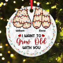 A Lifetime Is Never Enough With You - Customized Personalized Ceramic Ornament - Christmas Gift For Couple Husband Wife