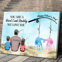 Happy Father's Day  - Fishing Personality Customized Canvas - Gift For Dad Father