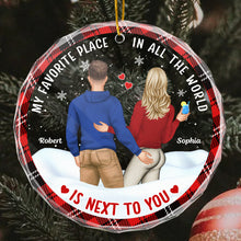 You're By Far My Favorite - Customized Personalized Glass Ornament - Gift For Couple Husband Wife