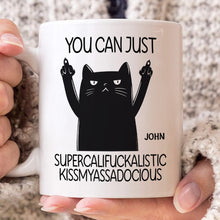 Custom Name Cat And Dog Funny Quote - Customized Personalized Mug - Gift For Friend, Coworkers