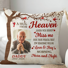 Memorial A Hug From Heaven -Personalized Photo Pillow - Gifts Pillow Gift For Memorial