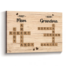 Custom Crossword Canvas Family Name - Personalized Customized Canvas - Gift For Family Members