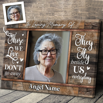 Custom Photo - Don't Go Away - Personality Customized Canvas - Gift For Loss Memorial Gift