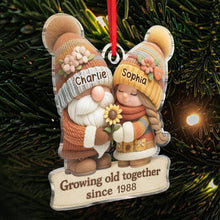 Winter Couple Gnome - Personalized Acrylic Ornament - Christmas Gift For Family Member, Couples, Anniversary