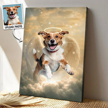 Pet Loss With Halo & Wings Heavenly - Personalized Customized Canvas - Memorial Gift For Pet Lovers