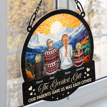 The Greatest Gift Our Parents Gave Us Each Other - Personalized Acrylic Window Suncatcher Ornament - Christmas Gift For Family Members