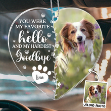 Custom Pet Photo I'm Always With You - Customized Personalized Car Ornament- Gift For Memorial Pet Mom Pet Dad Loss Gift