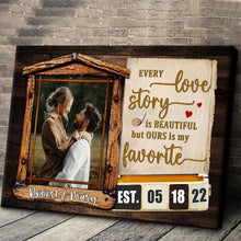 Every Love Story Is Beautiful - Custom Photo, Personalized Custom Framed Canvas Wall Art