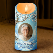 This Candle Burns In Loving Memory - Personalized Candle LED Light - Memorial Gift For Family Members