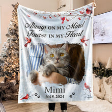 Always On My Mind - Customized Personalized Blanket - Memorial Gift For Pet Lover