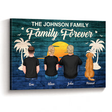 Family Forever - Personalized Custom Framed Canvas Wall Art - Gift For Family, Pet Lover