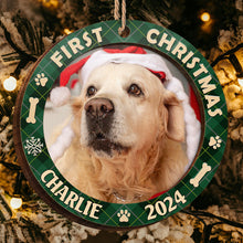 First Christmas - Personalized 2-Layered Wooden Ornament - Christmas Gifts For Dog Lover, Cat Lover