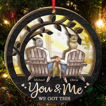 You & Me We Got This - Customized Personalized Mirror Wooden Ornament- Gift For Couple