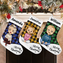 Merry Christmas - Customized Personalized Stocking - Christmas Gift For Family Dad Mom Daughter Son