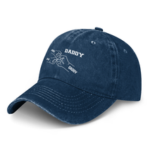 Daddy's Team Fist Bump Gift For Dad, Grandpa Personalized Custom Washed Baseball Cap