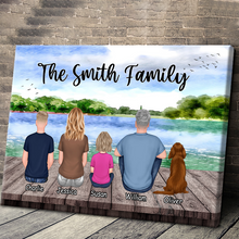 Lake View Family Gift Personalized Custom Framed Canvas Wall Art