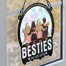 Congrats On Being My Besties - Personalized Acrylic Window Suncatcher Ornament - Gift For Besties