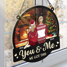 You & Me - Personalized Acrylic Window Suncatcher Ornament - Christmas, Anniversary Gift For Couple