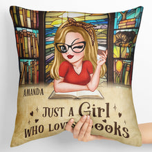 Just A Girl Who Loves Books - Customized Personalized Pillow - Gift For Woman Girl