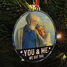 Custom Photo Couple Starry Night Style - Personalized Acrylic Ornament - Special Gifts For Couples, Lovers, Husband Wife