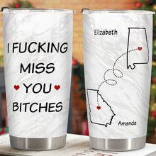 Never Too Far To Have Coffee Together - Personalized Custom Tumbler - Gifts For Best Friends, Besties