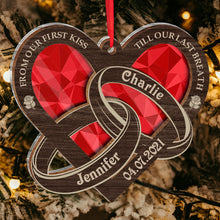 From Our First Kiss Till Our Last Breath - Personalized 2-Layered Mix Ornament - Gift For Couple