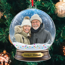 Custom Photo Elder Snow Globe - Personalized Custom Acrylic Ornament - Christmas Gift For Couple