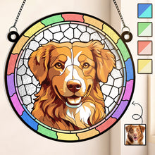 Custom Photo Pet Stained Glass - Personalized Acrylic Window Suncatcher Ornament - Gift For Pet Lovers